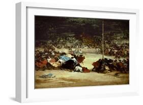 The Bullfight, 18th Century-Francisco de Goya-Framed Giclee Print