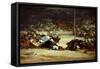 The Bullfight, 18th Century-Francisco de Goya-Framed Stretched Canvas