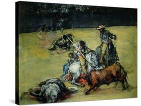 The Bullfight, circa 1825-Francisco de Goya-Stretched Canvas