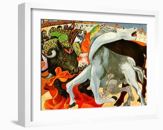 The Bullfight-Pablo Picasso-Framed Art Print