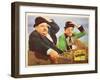 The Bullfighters, US Lobbycard, L-R: Oliver Hardy, Stan Laurel, 1945-null-Framed Art Print