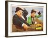 The Bullfighters, US Lobbycard, L-R: Oliver Hardy, Stan Laurel, 1945-null-Framed Art Print