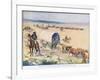 The Bullock Waggons Wound Slowly over the Billowy Plains-Joseph Ratcliffe Skelton-Framed Giclee Print