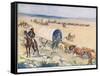 The Bullock Waggons Wound Slowly over the Billowy Plains-Joseph Ratcliffe Skelton-Framed Stretched Canvas