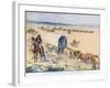 The Bullock Waggons Wound Slowly over the Billowy Plains-Joseph Ratcliffe Skelton-Framed Giclee Print