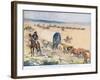 The Bullock Waggons Wound Slowly over the Billowy Plains-Joseph Ratcliffe Skelton-Framed Giclee Print