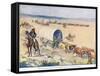 The Bullock Waggons Wound Slowly over the Billowy Plains-Joseph Ratcliffe Skelton-Framed Stretched Canvas