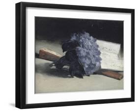 The Bunch of Violets-Edouard Manet-Framed Giclee Print