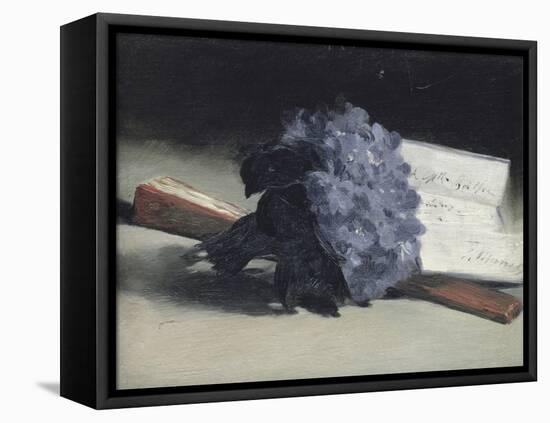 The Bunch of Violets-Edouard Manet-Framed Stretched Canvas