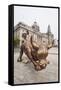 The Bund Bull in Front of the Shanghai Pudong Development Bank and Customs House-Michael DeFreitas-Framed Stretched Canvas