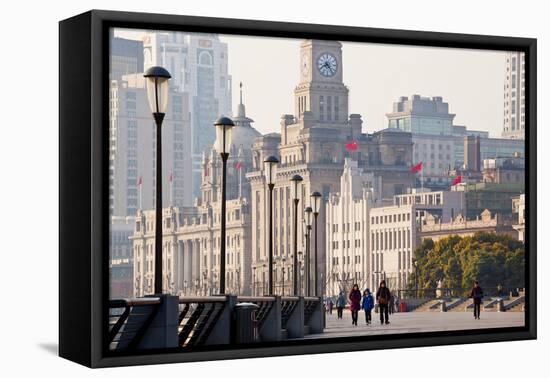 The Bund, Early Morning, Shanghai, China-Peter Adams-Framed Stretched Canvas
