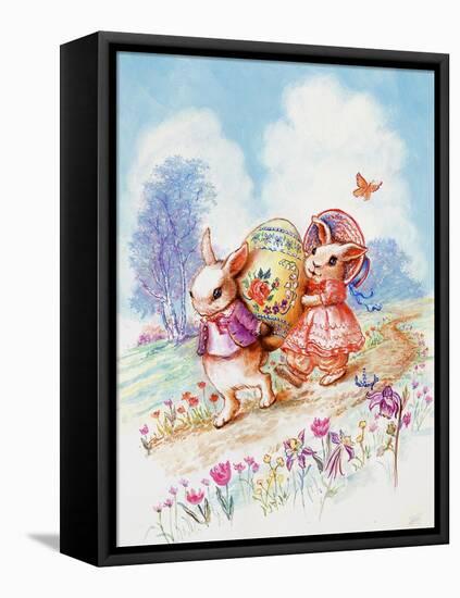 The Bunny Trail-Judy Mastrangelo-Framed Stretched Canvas