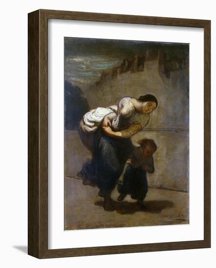The Burden, 1850-1852-Honore Daumier-Framed Giclee Print