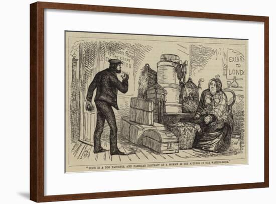 The Burden of Man's Existence; Or, Ladies' Luggage-null-Framed Giclee Print