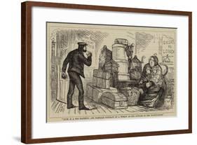 The Burden of Man's Existence; Or, Ladies' Luggage-null-Framed Giclee Print