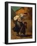 The Burden. Oil on Canvas.-Honore Daumier-Framed Giclee Print