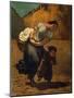 The Burden. Oil on Canvas.-Honore Daumier-Mounted Giclee Print