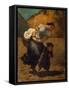 The Burden. Oil on Canvas.-Honore Daumier-Framed Stretched Canvas