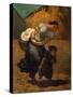 The Burden. Oil on Canvas.-Honore Daumier-Stretched Canvas