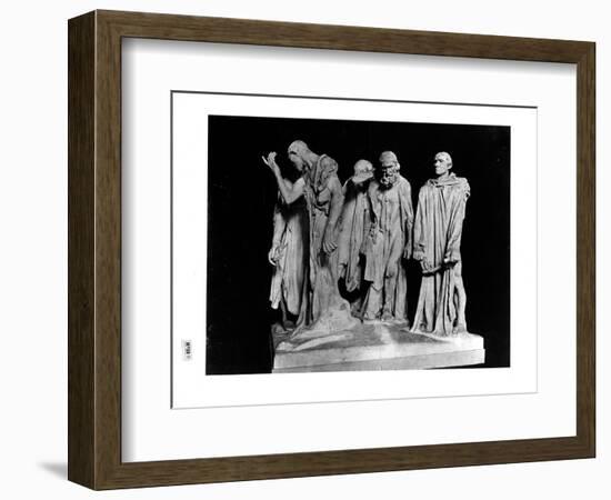 The Burghers of Calais, 1889 (Plaster) (B/W Photo)-Auguste Rodin-Framed Premium Giclee Print