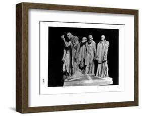 The Burghers of Calais, 1889 (Plaster) (B/W Photo)-Auguste Rodin-Framed Premium Giclee Print