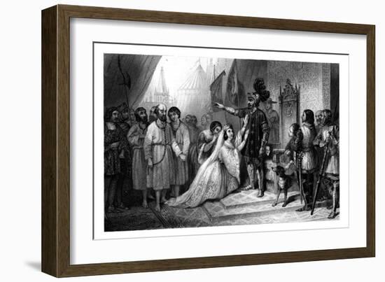 The Burghers of Calais before Edward, King of England, 1347-T Sherratt-Framed Giclee Print