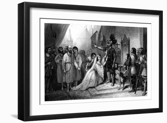 The Burghers of Calais before Edward, King of England, 1347-T Sherratt-Framed Giclee Print