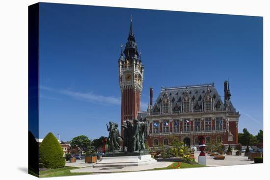 The Burghers of Calais by Rodin, Calais, Pas De Calais, France-Walter Bibikow-Stretched Canvas