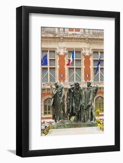 The Burghers of Calais by Rodin, Calais, Pas De Calais, France-Walter Bibikow-Framed Photographic Print