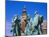 The Burghers of Calais, Statue by Rodin, in Front of the Town Hall, Picardie (Picardy), France-David Hughes-Mounted Photographic Print