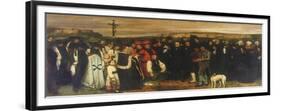 The Burial at Ornans-Gustave Courbet-Framed Giclee Print