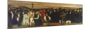 The Burial at Ornans-Gustave Courbet-Mounted Giclee Print