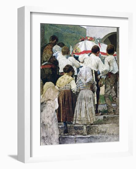 The Burial of a Child, Italy-Luigi Nono-Framed Giclee Print