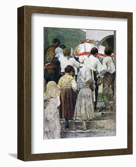 The Burial of a Child, Italy-Luigi Nono-Framed Giclee Print