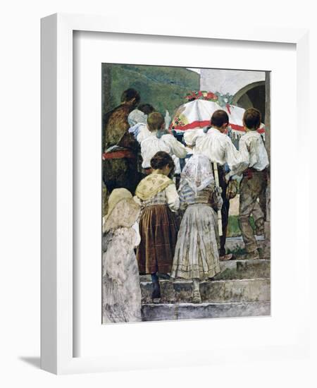 The Burial of a Child, Italy-Luigi Nono-Framed Giclee Print