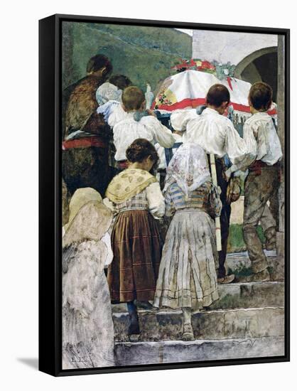 The Burial of a Child, Italy-Luigi Nono-Framed Stretched Canvas