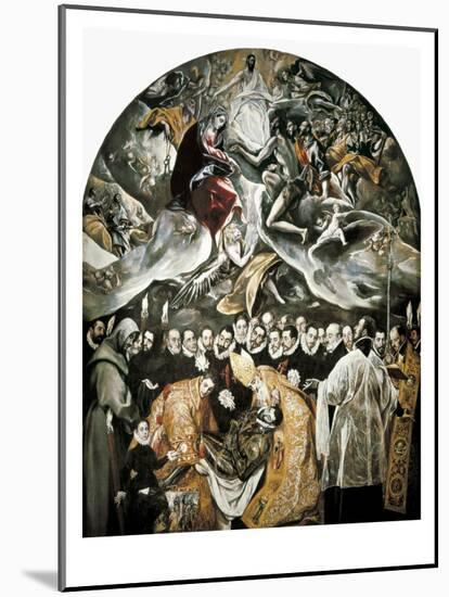 The Burial of Count Orgaz-El Greco-Mounted Art Print