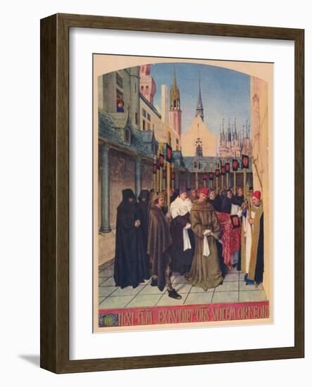 'The Burial of Etienne Chevalier', c1455, (1939)-Jean Fouquet-Framed Giclee Print