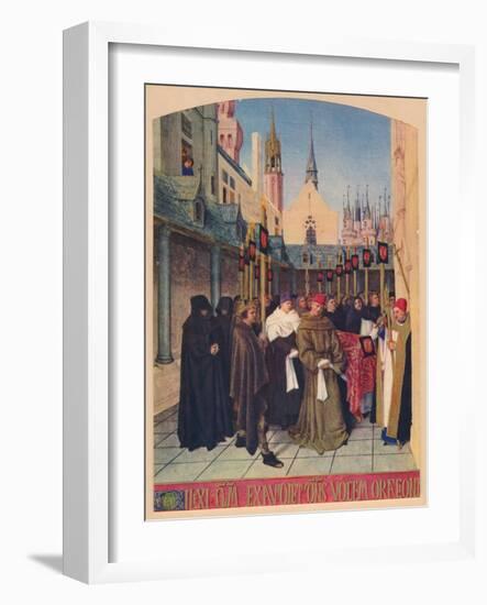 'The Burial of Etienne Chevalier', c1455, (1939)-Jean Fouquet-Framed Giclee Print