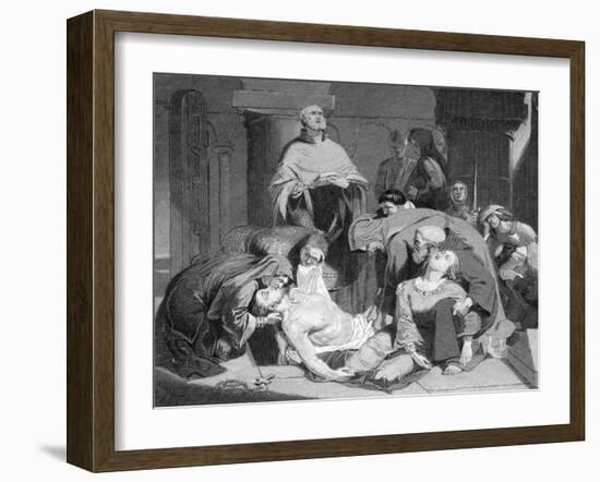 The Burial of Harold at Waltham Abbey, (C184)-Frederick Richard Pickersgill-Framed Giclee Print