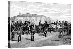 The Burial of Lord Raglan Near Sevasopol, 1855-William Simpson-Stretched Canvas