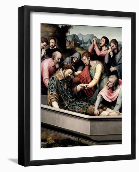 The Burial of Saint Steven, Ca. 1562-Juan De juanes-Framed Giclee Print