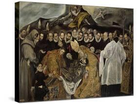 The Burial of the Count of Orgaz (Lower Par), Ca 1625-El Greco-Stretched Canvas