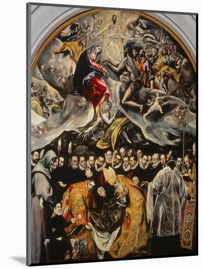 The Burial of the Count of Orgaz-El Greco-Mounted Giclee Print