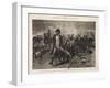 The Burial of the Flag, Episode of the Battle of Waterloo, Engraved by Jules Claretie, 1879-Alphonse Marie de Neuville-Framed Giclee Print