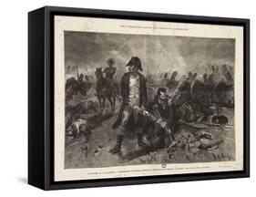 The Burial of the Flag, Episode of the Battle of Waterloo, Engraved by Jules Claretie, 1879-Alphonse Marie de Neuville-Framed Stretched Canvas