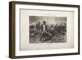 The Burial of the Flag, Episode of the Battle of Waterloo, Engraved by Jules Claretie-Alphonse Marie de Neuville-Framed Giclee Print