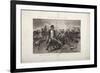 The Burial of the Flag, Episode of the Battle of Waterloo, Engraved by Jules Claretie-Alphonse Marie de Neuville-Framed Giclee Print