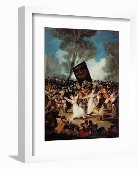 The Burial of the Sardine (Corpus Christi Festival on Ash Wednesday) circa 1812-19-Francisco de Goya-Framed Giclee Print