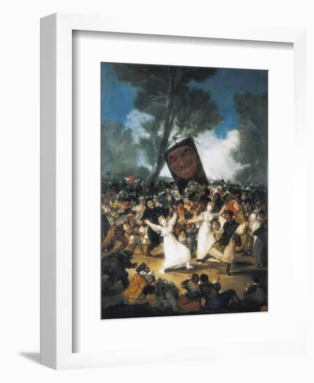 The Burial of the Sardine (Corpus Christi Festival on Ash Wednesday)-Francisco de Goya-Framed Art Print